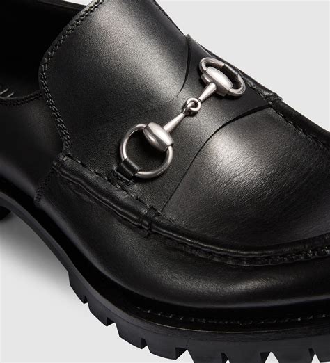 gucci leather lug sole loafers|Gucci lug sole boots.